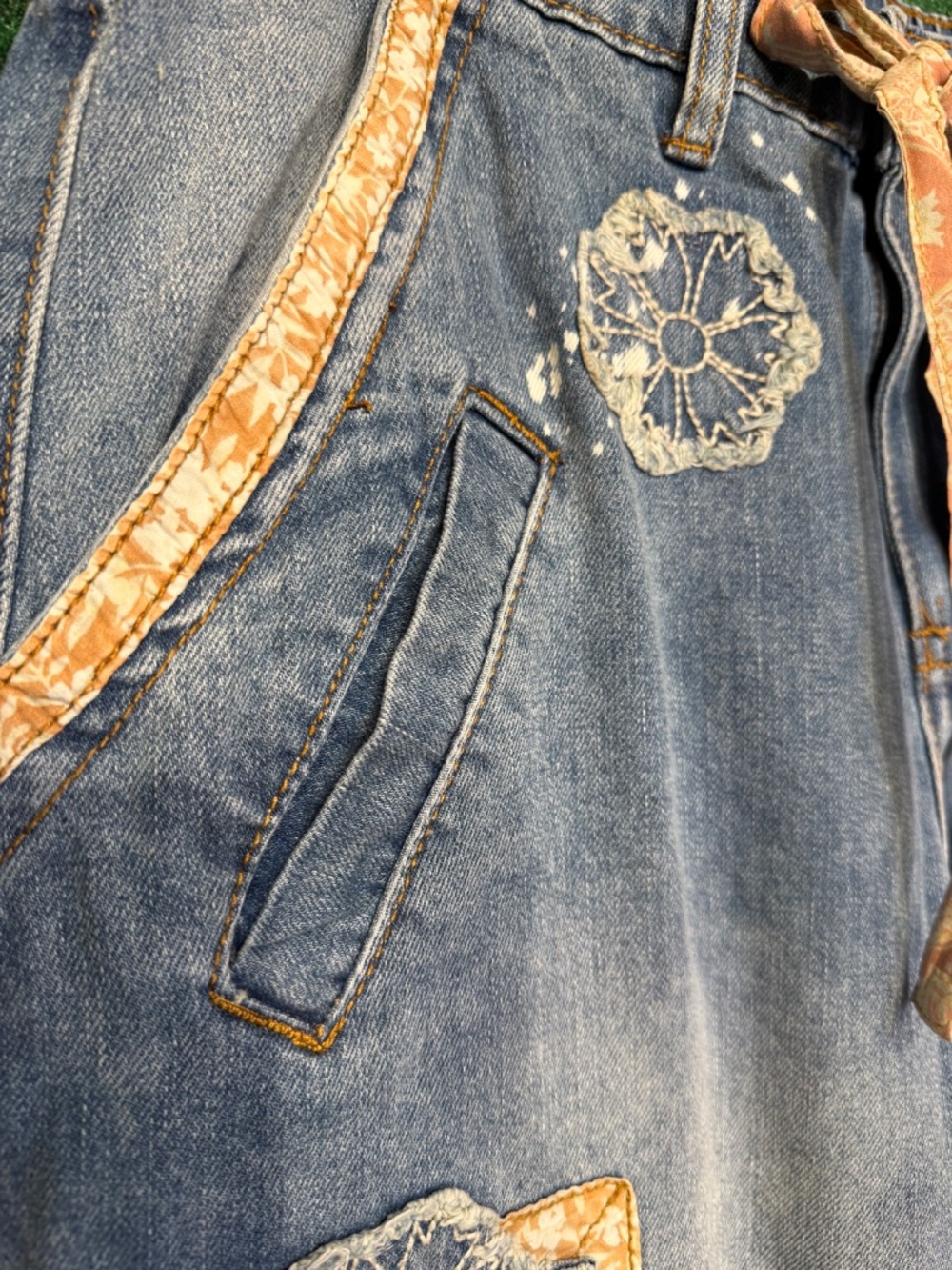 1039 New Oli&Hali Dream Vintage Bloom Patchwork Jeans - Picture 8 of 12